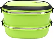 Lunch Box Container, Bento Lunch Box Portable Thermo Thermal Stainless Steel 3 Tire for Outdoor Picnic for Kids and Adults(Two Tiers)