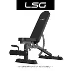 NEW LSG GBN006 14 Level FID Flat Incline Decline Exercise Bench Home Gym Fitness