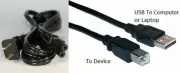 Power Cord Electric Wall Plug + USB Cable for Canon Pixma TS6320 TS9520 Printer