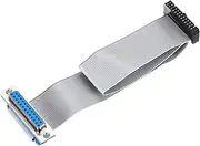 uxcell IDC Wire Flat Ribbon Cable DB25 Female to FC-26 Female Connector 2.54mm Pitch 30cm Length