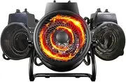 Electric Portable Industrial Fan Heater 2000W Fast Heating Warm Air Blower Thermostat Control safety overheat cutout quiet design waterproof heater Adjustable