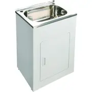 500*390*870mm 30L 304 Stainless Steel Mini Laundry Tub with Metal Cabinet