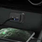 PD Type C USB Port Car Fast Charger Socket Power Outlet Panel Mount Accessories@