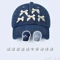 在飛比找momo購物網優惠-【amica】韓版 棒球帽 立體蝴蝶結設計(棒球帽 鴨舌帽 