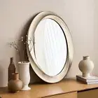 Chic Oval Baroque Gold Frame Wall Mirror Decorative Accent Mirror w Beveled Edge