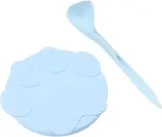 Happyyami 1Set Silicone Can Cover and Pet Food Spoon Pet Food Can Lid with Ring Open Design for Cats and Dogs Keeps Food Fresh and Spill