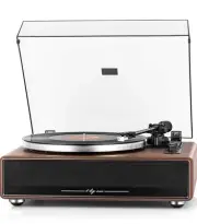 High Fidelity Belt Drive Turntable with Built-in Speakers Vinyl Record Player