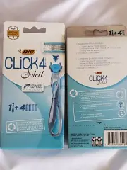 BIC Soleil Click 4 Women's 4-Blade Disposable Razor, 1 Handle & 4 Blades 2 Boxes