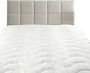Hypoallergenic Cool Fitted Topper, Viscose Made from Bamboo, and Jacquard Fitted Mattress Topper, Extra Plush and Soft Mattress Pad, King