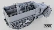 1/72 WW2 British M5 Halftrack with figures. Painted Resin. 3000 models on offer