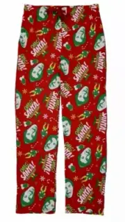 NEW-ELF-Will Ferrell-XL Christmas OMG! Red Santa Pajama/Lounge/Sleep Pants Mens