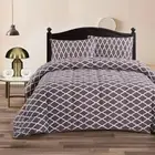 Ramesses 3 Pce Diamond Lattice Mink Flannel Bedspread Comforter Coverlet Double