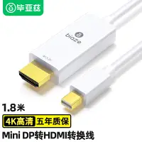 在飛比找京東台灣優惠-畢亞茲 Mini DP轉HDMI轉換器線 雷電口高清4K視頻