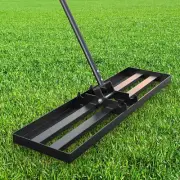 GAW Black Lawn Leveling Rake, 36" X 10" 7.2Ft Handle Heavy Duty Ground Plate ...