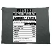 Fitness Instructor Nutrition Facts - Funny Microfiber Gym Sports Towels Towel