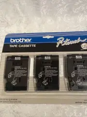 Brother P-Touch TC-30 Gold/ Clear Blue/Clear Red/Clear Tape Cassette 3 PCS***