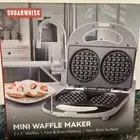 SugarWhisk Mini Waffle Maker. Makes 2 Waffles. 4in sizes. Non Stick Surface