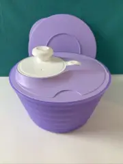 Tupperware Spinning Chef Salad Spinner 4.5L Lettuce Spinner Sherbet Purple