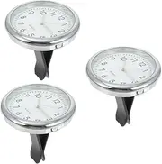Mobestech 3 Sets Car Luminous Clock Car Dash Clock Car Vent Clocks Watch Clip on Clock Car Chain for Pocket Watch Auto Mini Dashboard Clock Mini Vehicle Clock Car Dashboard Clock Glass White