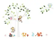 Tree & Sleeping Monkey Nursery Wall Sticker AW1224
