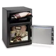Mesa MFL2014K All Steel Depository Safe w/ Key Lock 0.8-Cubic Feet - Black Gray