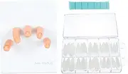 HONMEET 1Set Magnetic Nail Art Practice Model Flexible Fake Fingers for Manicure Training Reusable Nail Tips Essential Tool for Beginners