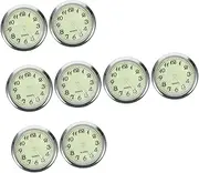 Gatuida 4sets Car Clock Mini Vehicle Clock Clocks Small Clock Cars Clock for Auto Dash Clock for Car Dash Retro Clock Mini Clock Auto Dashboard Controlled Clock Glass Silver 2pcs*4