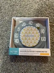 104-120B La Crosse 8" Round Indoor/Outdoor Floating Dial Thermometer -New In Box