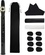 JWQFBC Mini Pocket Saxophone with Reeds, Carrying Case, Pads And Cleaning Cloth. Lightweight, Great Sound. C Key Saxophone for Beginners And Children