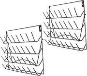 NOLITOY Metal Wall Storage Rack 2 Pcs Wall Mount Ornament Display Glass Cup Dry Rack Home Decor Mesh Storage Iron Minimalist Style