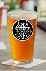 Disturbed - Rock and Roll - 16oz Pint Pub Beer Mixing Glass Seltzer Cocktail 251