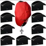 [10 Pack] Adhesive Floating Hat Rack Set With Key Hanger Post For Lanyards