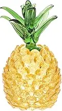 SOLUSTRE 1pc Crystal Pineapple Ornament Artistic Tabletop Decoration for Home Office Realistic Pineapple Design Adorable Desktop Fruit Accent Present for Friends Family