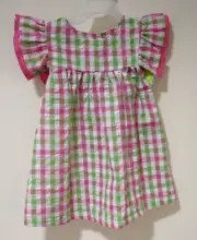 NWT Classic Whimsy Pink & Green Plaid Dress Girl's Size 7