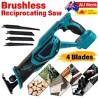 Brushless Cordless Reciprocating Saw Sabre Saw Blade Kit For Makita 18V Battery