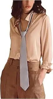 [Hcclijo] Satin Vintage Women's Shirts Spring/Summer New Solid Korean Clothing Loose Long Sleeves Women Blouses