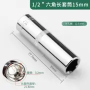 1/2" 78mm Length Thin Wall Walled Spark Plug Socket Ratchet Wrench 15mm New