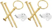 LAPYAPPE 2sets Cupcake Dessert Plate Hardware Fitting Dessert Holder Rod Stand for Wedding Party Fruit Plate Cupcake Trays Serving Stand