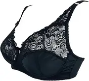 [Generic] Womens Athletic Sexy Large Cup Lace Bra Ultra Thin Cup Seamless High Class Underwire Big Breast Bras for Fat Women Sports Bras for Women Non Removable Pads