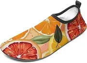[BTCOWZRV] Water Shoes for Women Men Citrus Fruit Painting Water Sports Shoes Slip-on Breathable Lightweight Athletic Aqua Sock