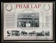 PHAR LAP Jack Baker Signed Flemington Melbourne Cup Montage Display FRAMED COA