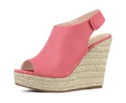 Allegra K Wedges Heel Brown Espadrille Wedge Sandals