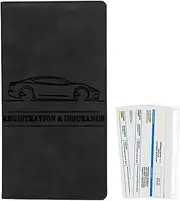[Qzdtue] Car License Wallet Case, PU Leather Wallet Organizer, Wallet Case for Driver's License, Leather Key Holder Case, Business Card Wallet Case, Leather Receipt Organizer, PU Leather Car Wallet,
