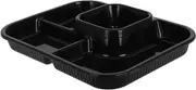 KICHOUSE Divided Serving Dish Plate Lid Portion Control 4 Sections for Camping Parties