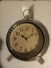 Rare Electroplate silver table clock New In Box