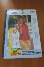 Burda Misses Semi-Fitted Blouse #2934 Sewing Pattern Sizes 8-18 Uncut