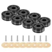 8pcs Subwoofer Isolation Pad 40x15mm Speaker Isolation Pad Spikes M4 Black