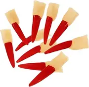 Ipetboom 10pcs Reusable Halloween Props Witch Finger Cover Multi-function False Nails for Scary
