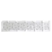 White Silver Candles Sheer Organza Glitter Table Runner 40 x 183 cm Silver