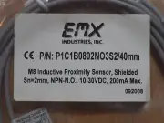 EMX P1C1B0802NO3S2 / 40MM PROXIMITY SENSOR 10-30VDC NPN 200mA Sn: 2mm NIB